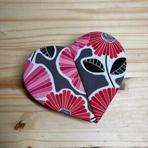 Vera Bradley Womens Jewelry Case Box Heart To Heart Cheery Blossoms Pink Black